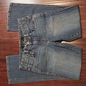 Calvin Klein Jeans 5-Pocket Embroidered Lean Bootcut CK Denim Pant Size 4